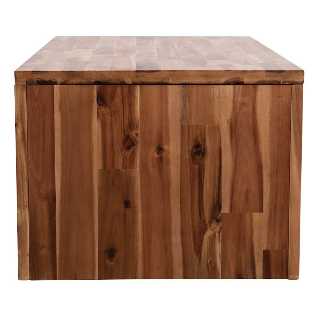 Mesa De Centro De Madera Maciza De Acacia 90X50X37,5 Cm