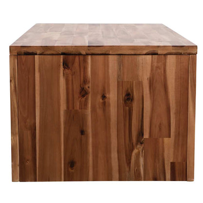 Mesa De Centro De Madera Maciza De Acacia 90X50X37,5 Cm