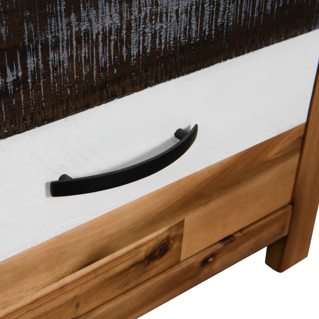 Mesa De Centro De Madera Maciza De Acacia 90X50X37,5 Cm