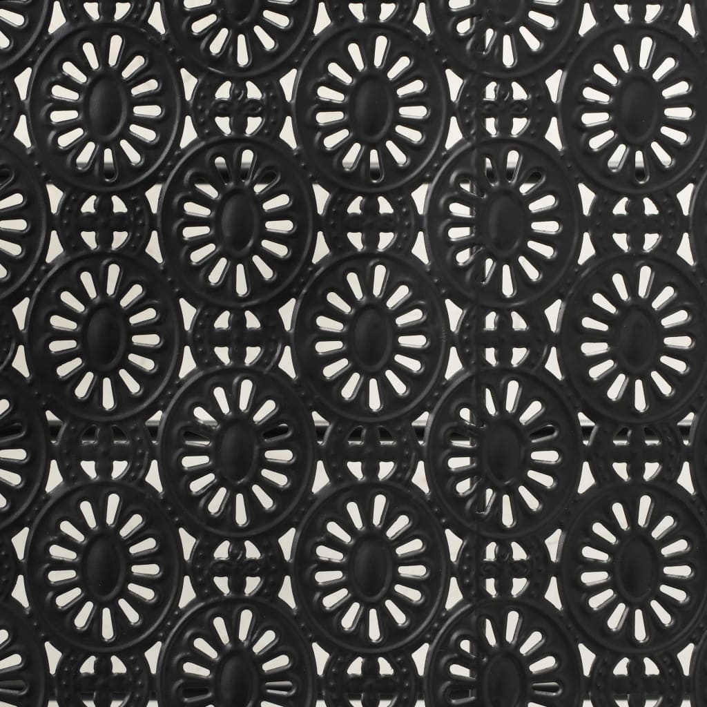 Mesa De Centro Plegable Estilo Vintage Metal Negro 100X50X45 Cm