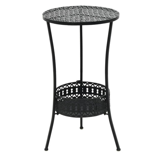 Mesa Bistró De Metal Negra 40X70 Cm