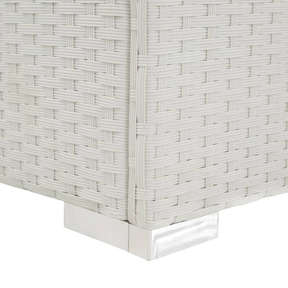 Tumbona Con Cojín Ratán Sintético Blanco