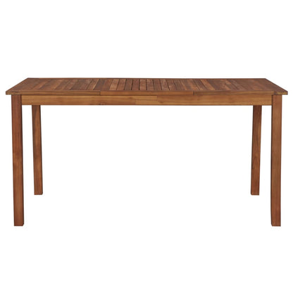 Mesa De Jardín Madera Maciza De Acacia