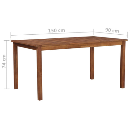 Mesa De Jardín Madera Maciza De Acacia