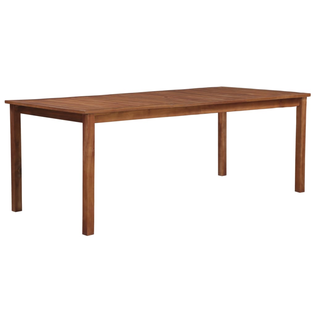 Mesa De Comedor De Jardín Madera Maciza De Acacia