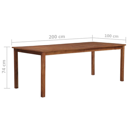 Mesa De Jardín Madera Maciza De Acacia