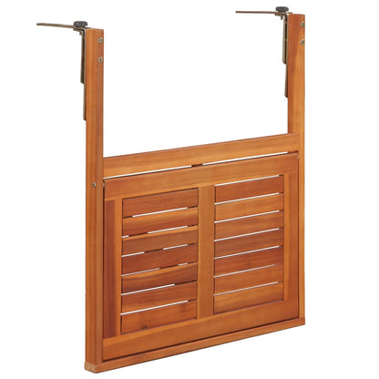 Mesa De Balcón Colgante Madera De Acacia Maciza 64,5X44X80 Cm