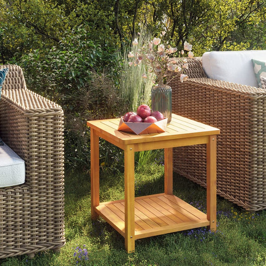 Mesa Auxiliar De Madera Maciza De Acacia