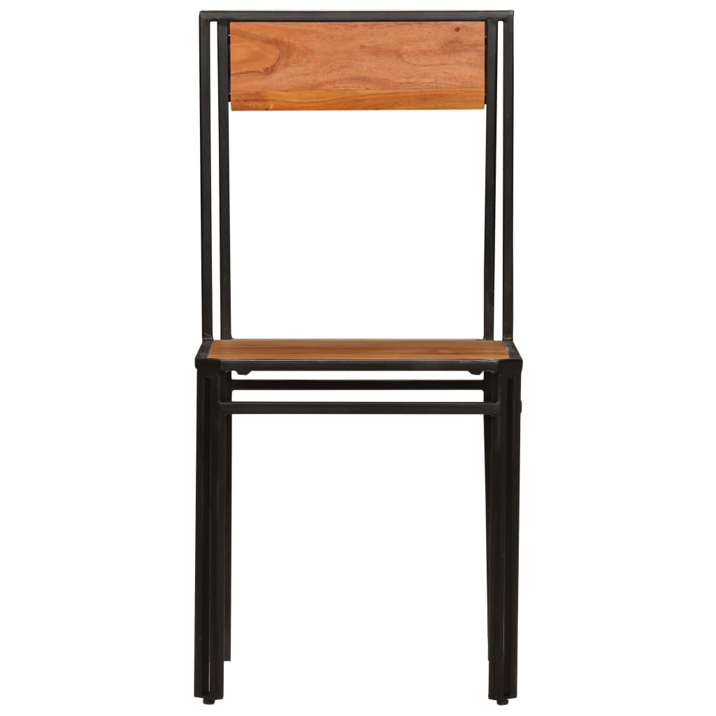 Sillas De Comedor 2 Unidades Madera Maciza De Acacia