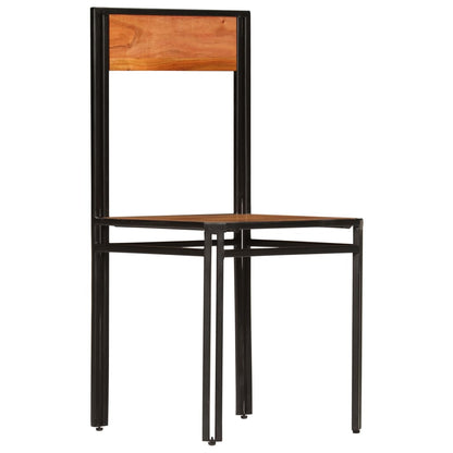 Sillas De Comedor 2 Unidades Madera Maciza De Acacia