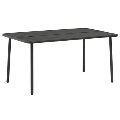 Mesa De Jardín De Acero Gris Oscuro