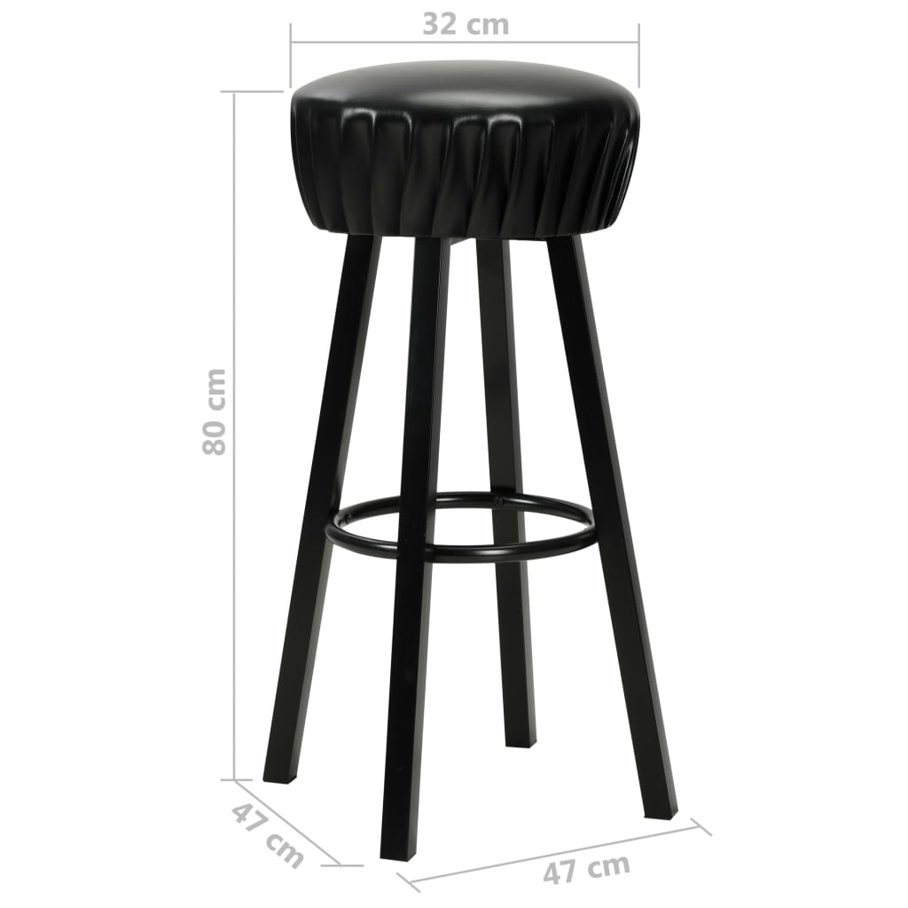 Taburetes De Cocina 2 Unidades Cuero Sintético