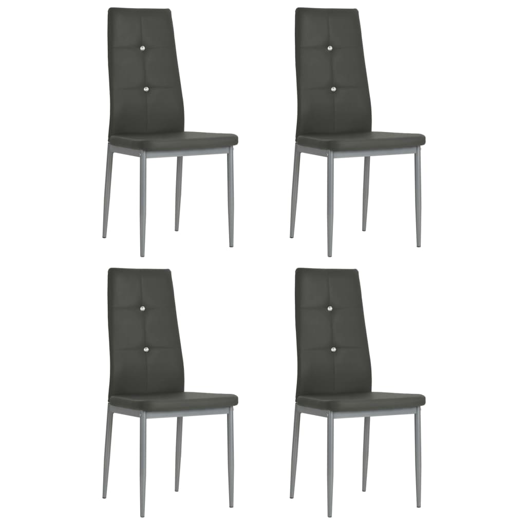 Sillas De Comedor 4 Unidades Cuero Sintético