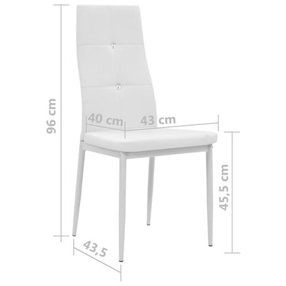 Sillas De Comedor 4 Unidades Cuero Sintético