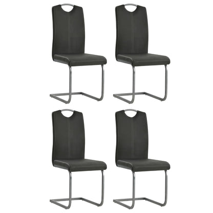 Sillas De Comedor Voladizas 2 Unidades Cuero Sintético