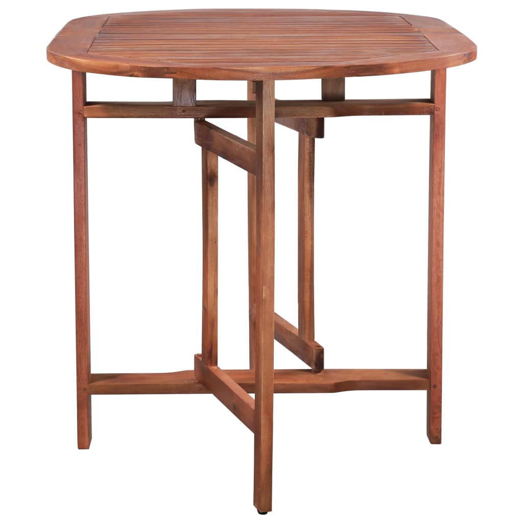 Mesa De Jardín De Madera De Acacia Maciza 120X70X74 Cm