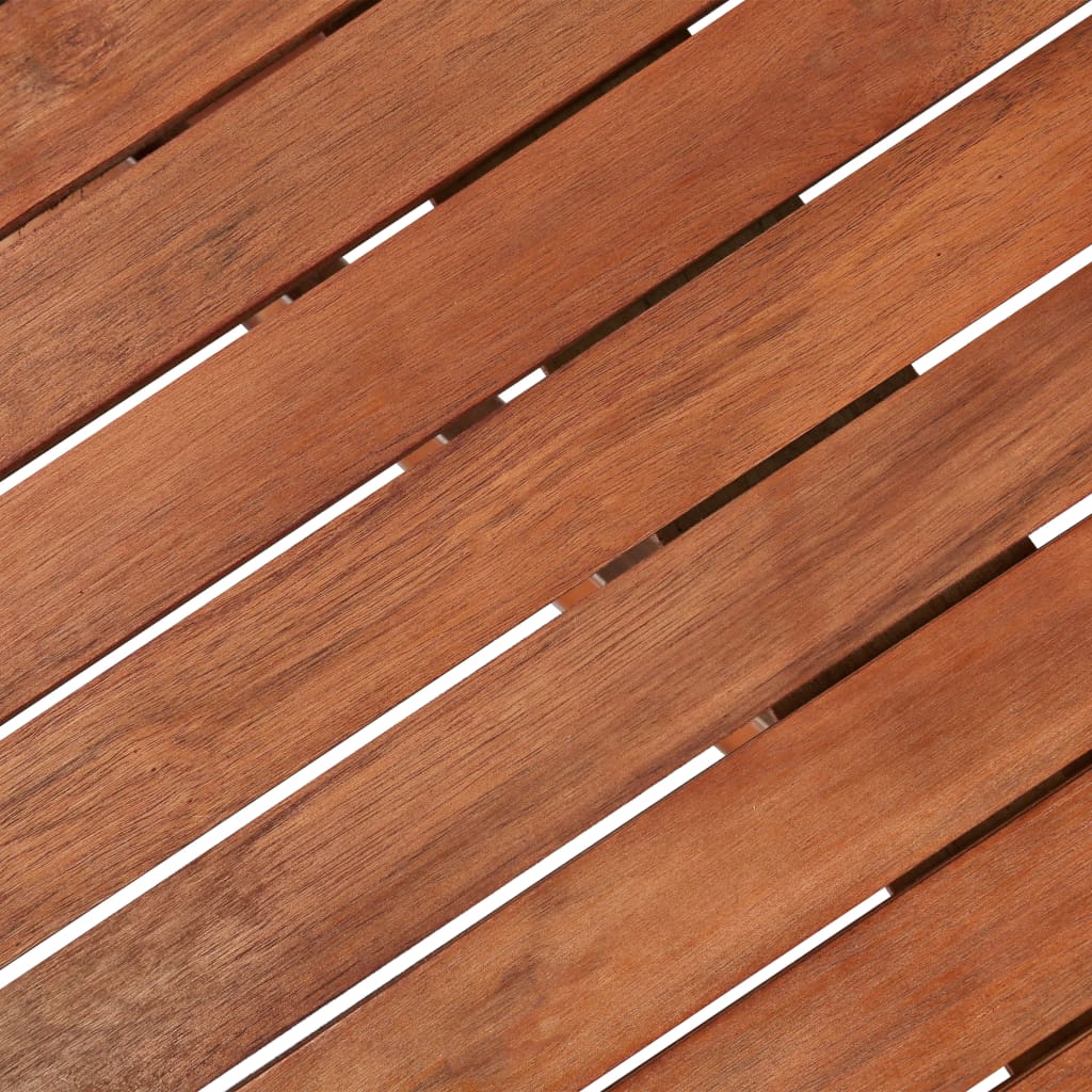 Mesa De Jardín De Madera De Acacia Maciza 120X70X74 Cm
