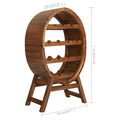 Botellero Para 13 Botellas Madera Maciza De Acacia