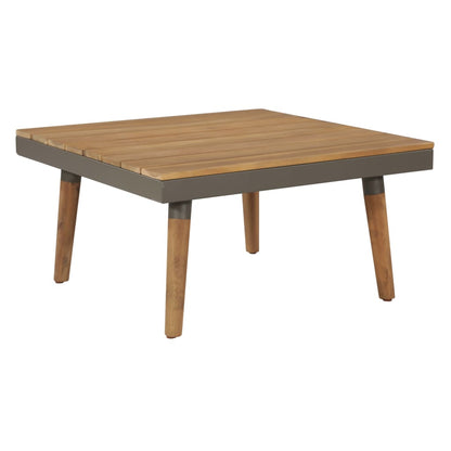 Juego Muebles De Jardín 4 Piezas Y Cojines Madera Maciza Acacia