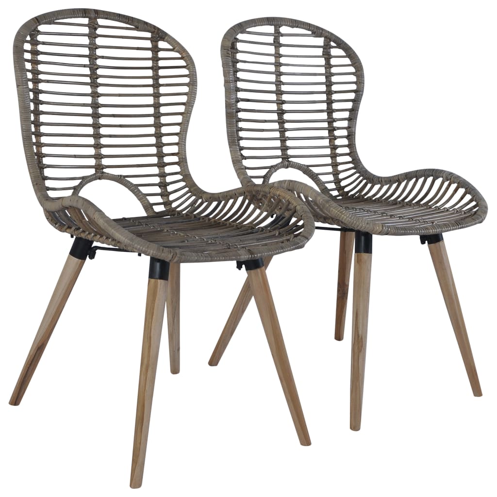 Sillas De Comedor 4 Unidades Ratán Natural