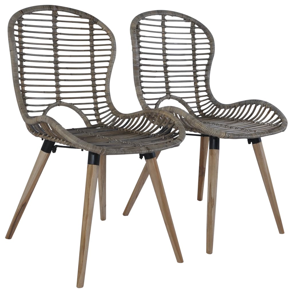 Sillas De Comedor 4 Unidades Ratán Natural