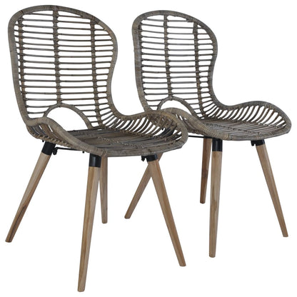 Sillas De Comedor 4 Unidades Ratán Natural