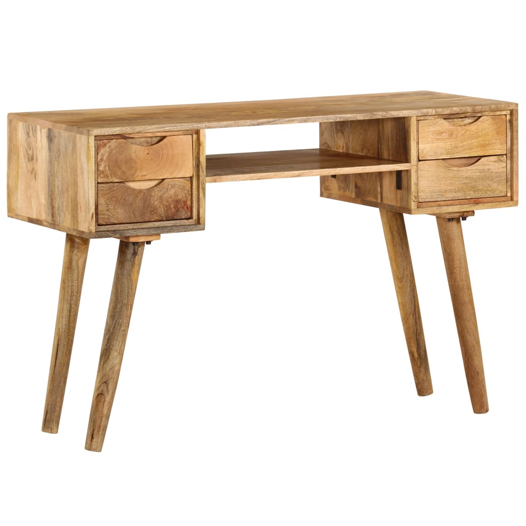 Escritorio De Madera Maciza De Mango 115X47X76 Cm