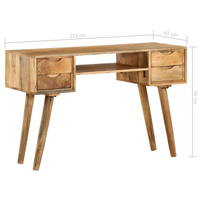 Escritorio De Madera Maciza De Mango 115X47X76 Cm
