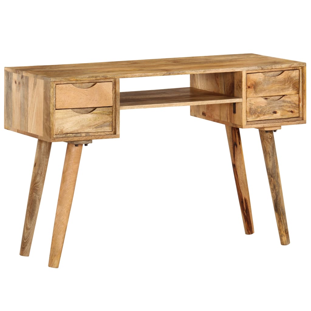 Escritorio De Madera Maciza De Mango 115X47X76 Cm