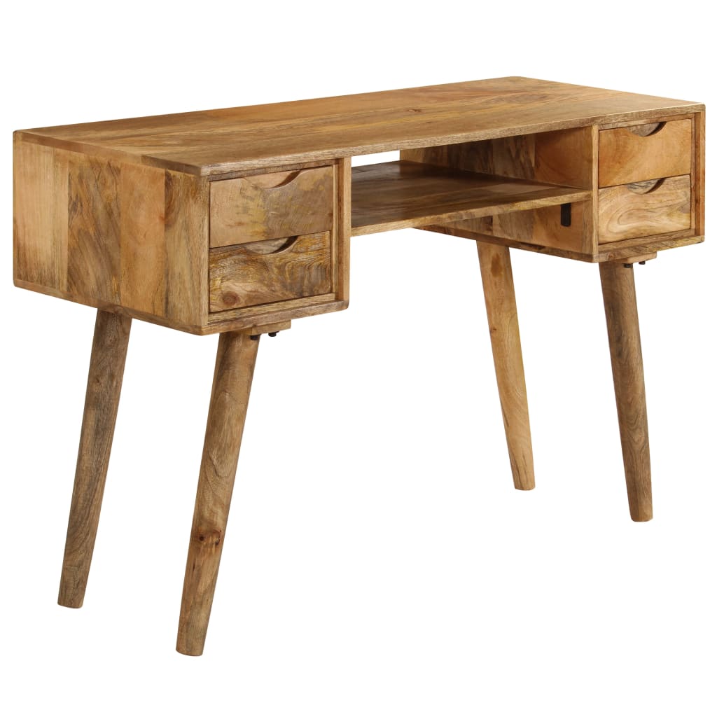 Escritorio De Madera Maciza De Mango 115X47X76 Cm