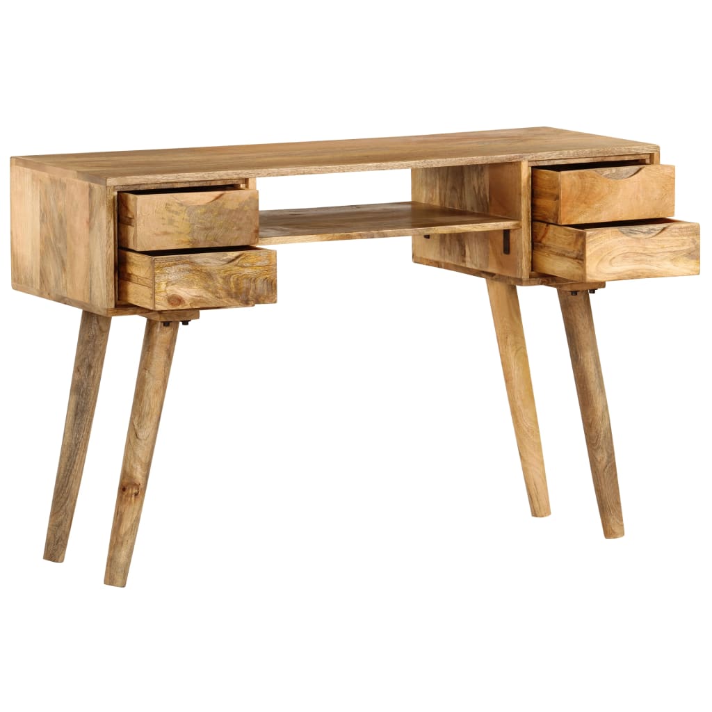 Escritorio De Madera Maciza De Mango 115X47X76 Cm