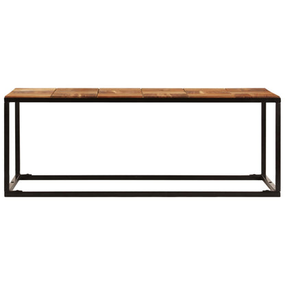 Mesa De Centro Madera Maciza De Acacia Y Acero 110X60X40 Cm