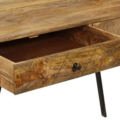 Escritorio Con Cajones Madera Maciza De Mango 110X50X76 Cm