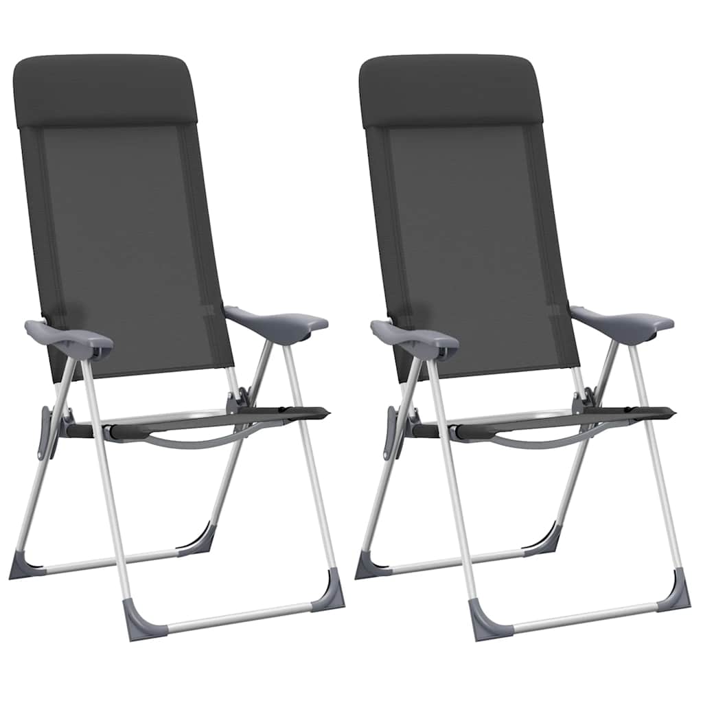 Sillas De Camping Plegables De Aluminio 2 Unidades