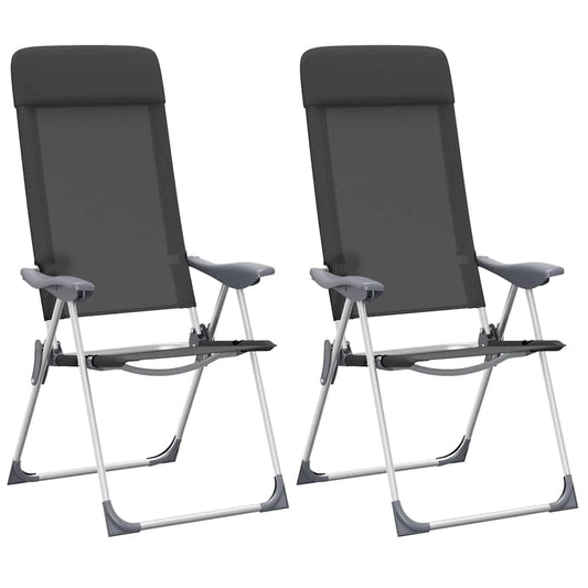 Sillas De Camping Plegables De Aluminio 2 Unidades