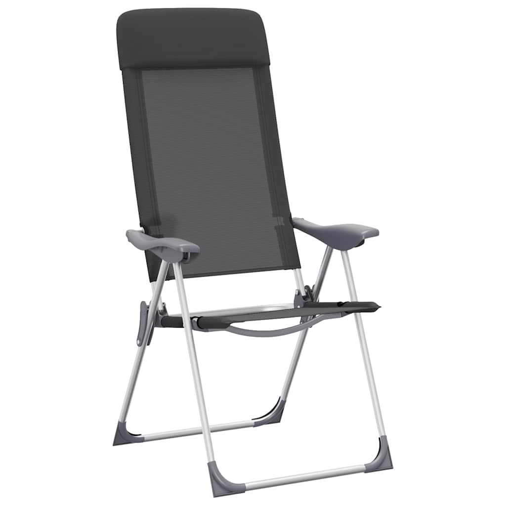 Sillas De Camping Plegables De Aluminio 2 Unidades