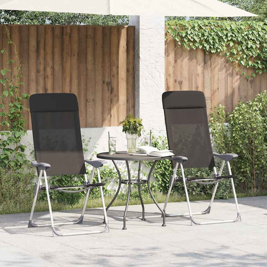 Sillas De Camping Plegables De Aluminio 2 Unidades