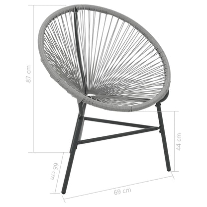 Silla Redonda De Cuerdas De Jardín Ratán Sintético