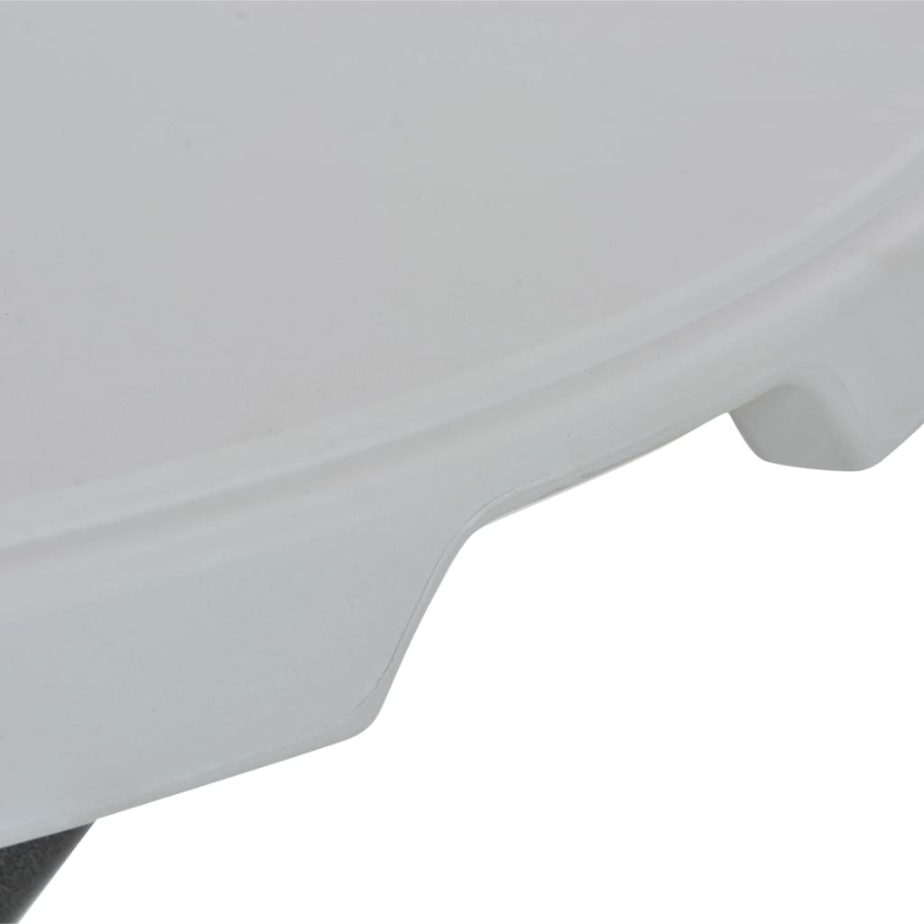 Mesa De Jardín Plegable Hdpe Blanca 80X110 Cm