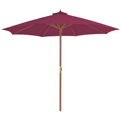 Sombrilla De Jardín Con Palo De Madera Gris Taupe 300 Cm
