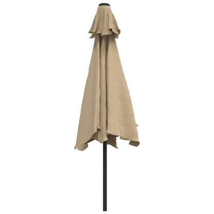 Sombrilla De Jardín Con Palo De Metal Taupe 300 Cm