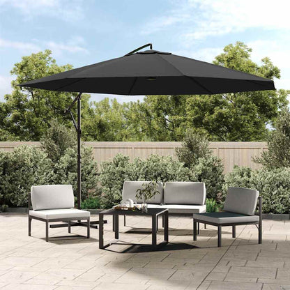 Sombrilla Voladiza Con Poste De Aluminio Gris Taupe 350 Cm