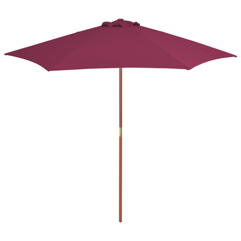 Sombrilla De Jardín Con Palo De Madera Gris Taupe 270 Cm