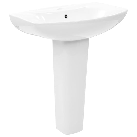 Lavabo De Pie De Cerámica Blanco 650X520X200 Mm