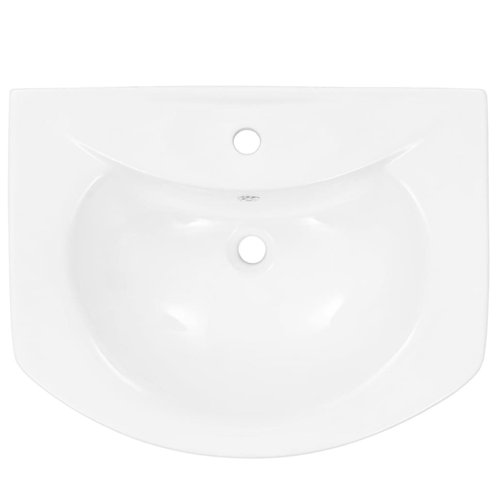 Lavabo De Pie De Cerámica Blanco 650X520X200 Mm