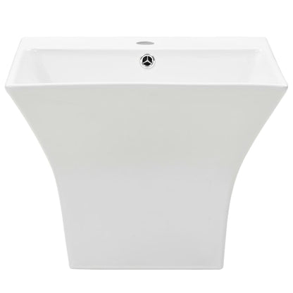 Lavabo De Pared De Cerámica Blanco 500X450X410 Mm