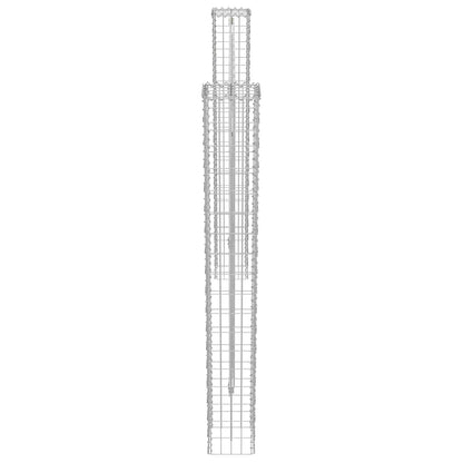 Poste De Valla 2 Pcs Plateado 20 X 20 X 190 Cm Metal