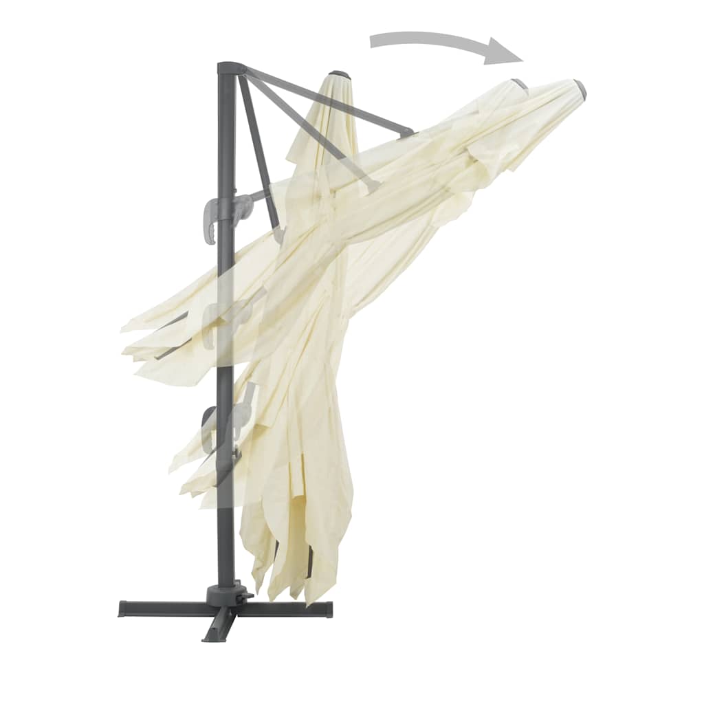 Sombrilla De Jardín Voladiza Con Poste De Aluminio