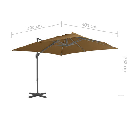 Sombrilla Jardín Voladiza Con Palo De Aluminio Taupe