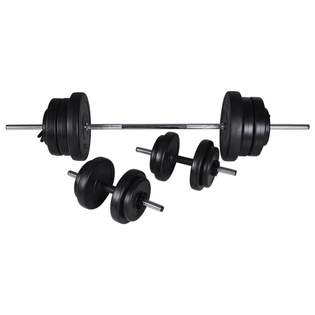 Banco De Entrenamiento Con Juego De Barras Y Mancuernas 60,5 Kg